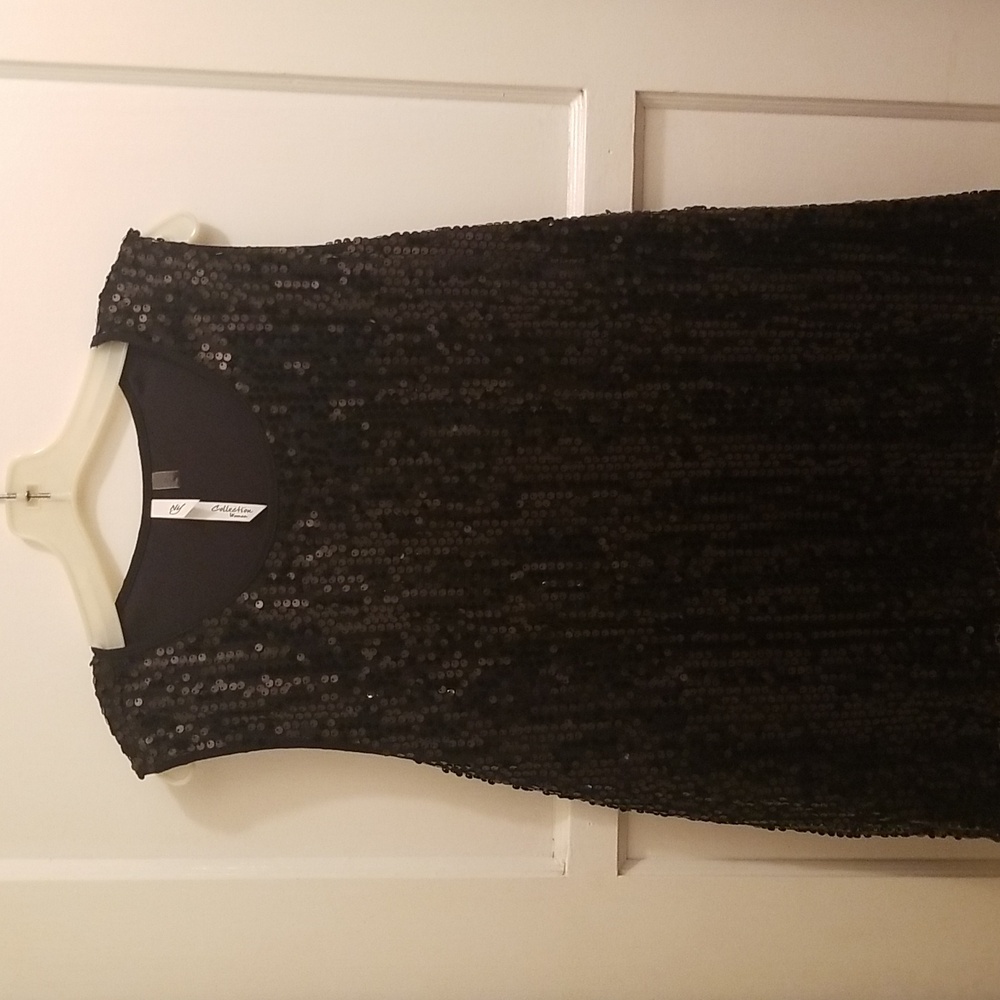Black sequin tank top